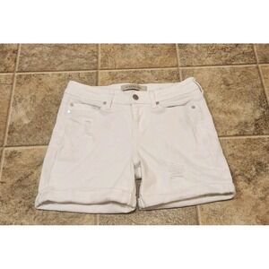 Liverpool Jean Company Womens Shorts Size 0 White, Mild Distressed Look, EUC